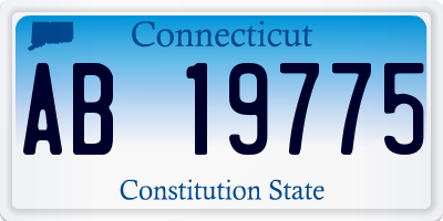CT license plate AB19775