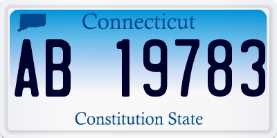 CT license plate AB19783