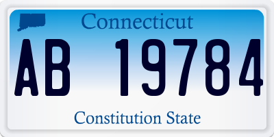 CT license plate AB19784