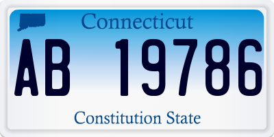 CT license plate AB19786