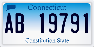 CT license plate AB19791