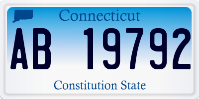 CT license plate AB19792