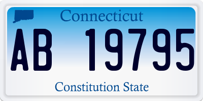 CT license plate AB19795