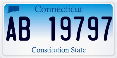 CT license plate AB19797