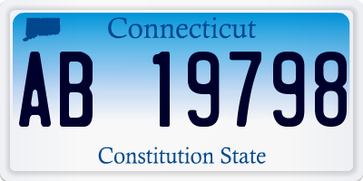 CT license plate AB19798