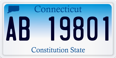 CT license plate AB19801
