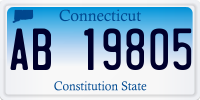 CT license plate AB19805