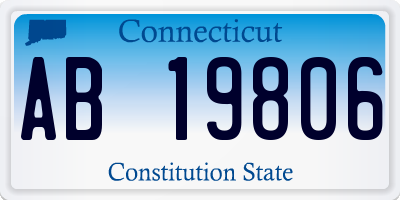 CT license plate AB19806