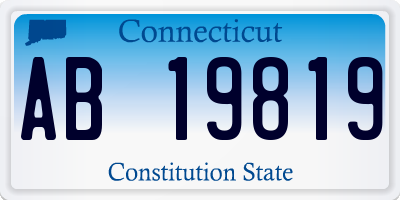 CT license plate AB19819
