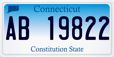 CT license plate AB19822