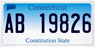 CT license plate AB19826