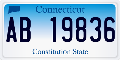 CT license plate AB19836