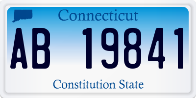 CT license plate AB19841