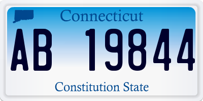 CT license plate AB19844