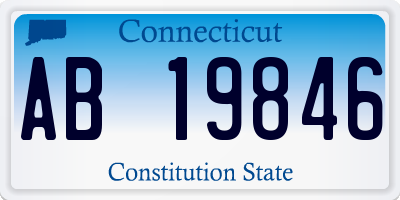CT license plate AB19846