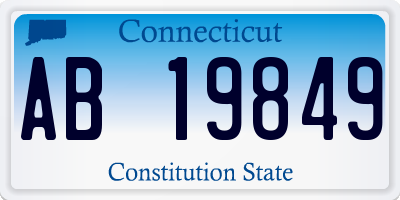 CT license plate AB19849