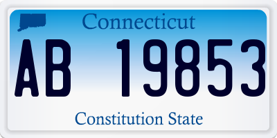 CT license plate AB19853