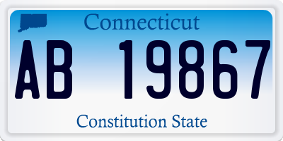 CT license plate AB19867