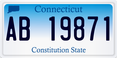 CT license plate AB19871