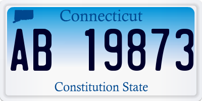 CT license plate AB19873