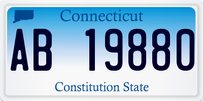 CT license plate AB19880