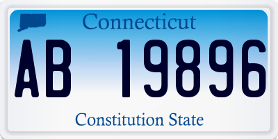 CT license plate AB19896