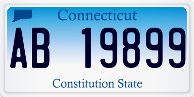 CT license plate AB19899