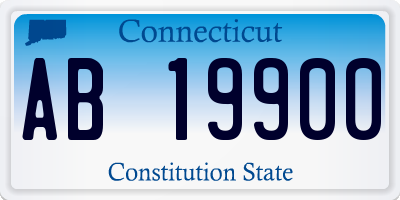 CT license plate AB19900