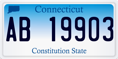 CT license plate AB19903
