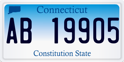 CT license plate AB19905