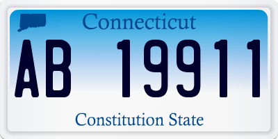 CT license plate AB19911