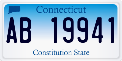 CT license plate AB19941