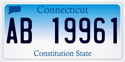 CT license plate AB19961