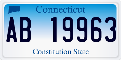 CT license plate AB19963