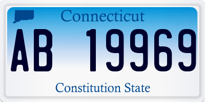 CT license plate AB19969