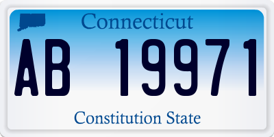 CT license plate AB19971