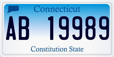 CT license plate AB19989