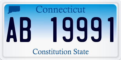 CT license plate AB19991