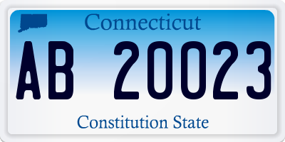 CT license plate AB20023