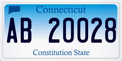 CT license plate AB20028