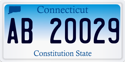 CT license plate AB20029