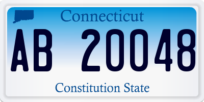 CT license plate AB20048