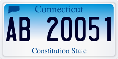 CT license plate AB20051