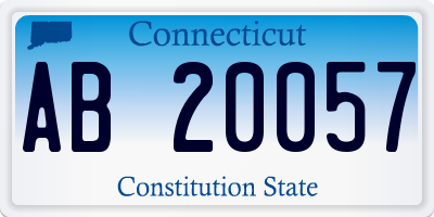 CT license plate AB20057