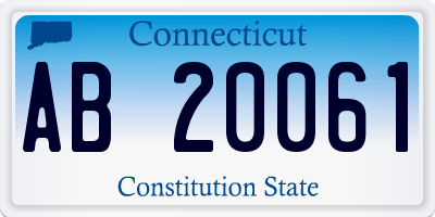 CT license plate AB20061