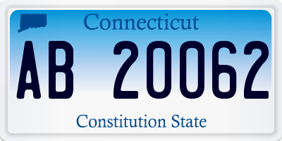 CT license plate AB20062