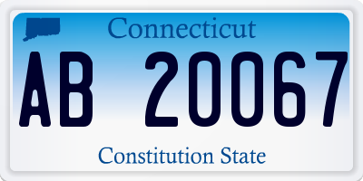 CT license plate AB20067