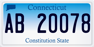 CT license plate AB20078