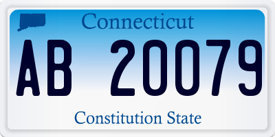 CT license plate AB20079