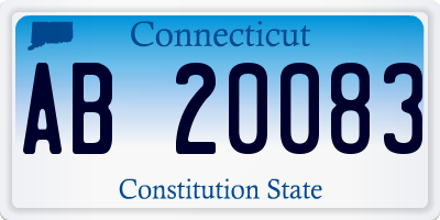 CT license plate AB20083